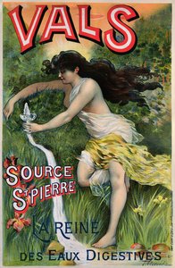 Poster reklam Kaynak St. Pierre, eau de Vals, doğal maden suyu